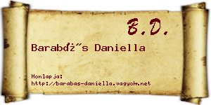 Barabás Daniella névjegykártya